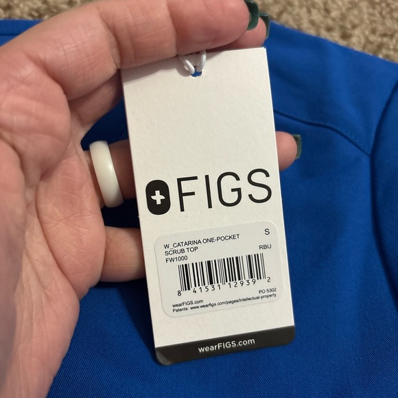 Figs Catarina One-Pocket Scrub Top Blue Size Small - Picture 8 of 8